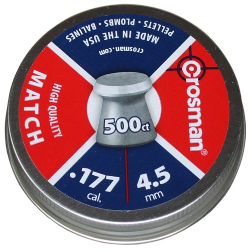 Preview: Crosman 500 Stk. Match Diabolo Stahlkugeln Flachkopf Kaliber 4,5 mm